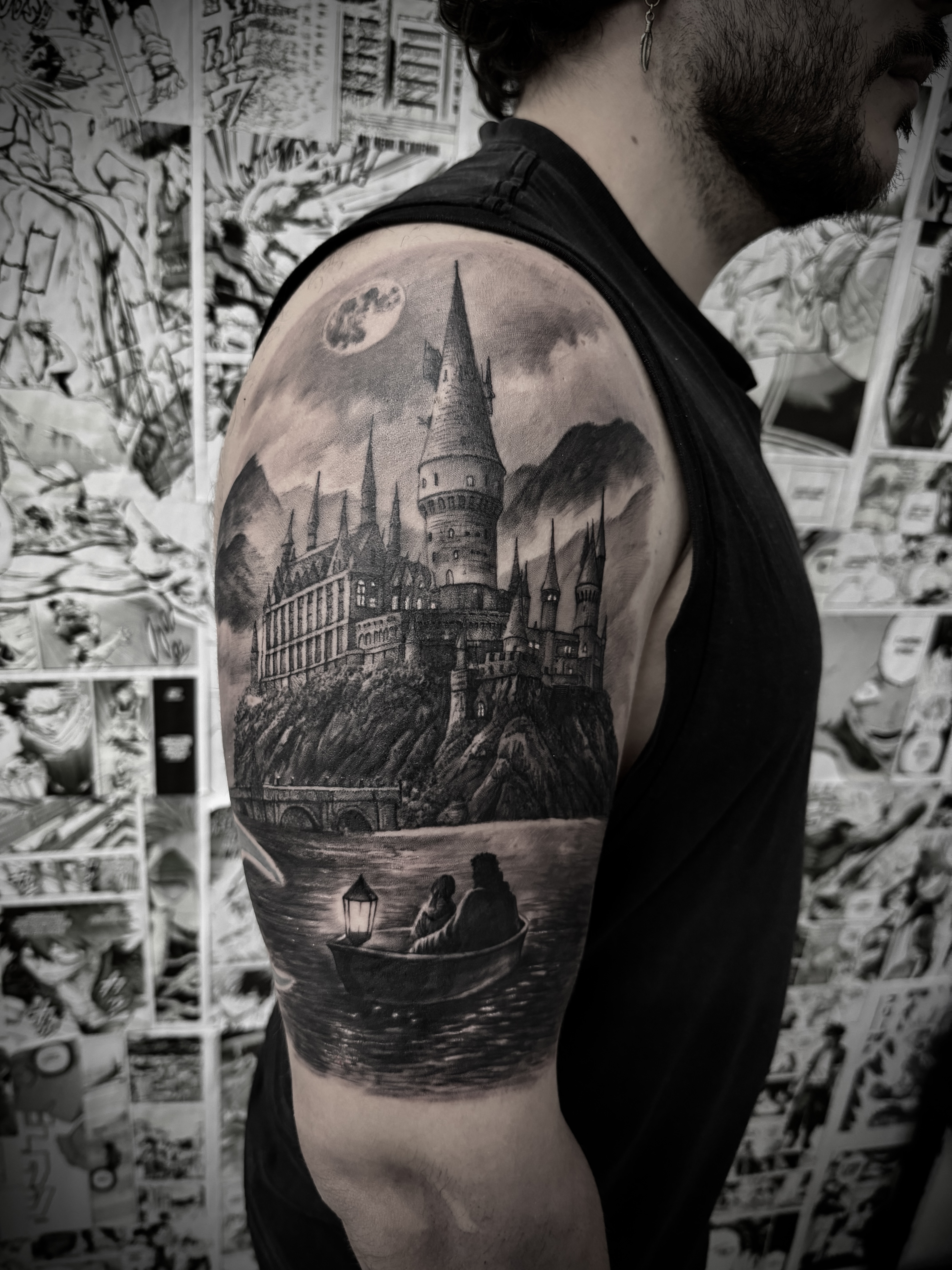 Tatuaggio realistico black and grey