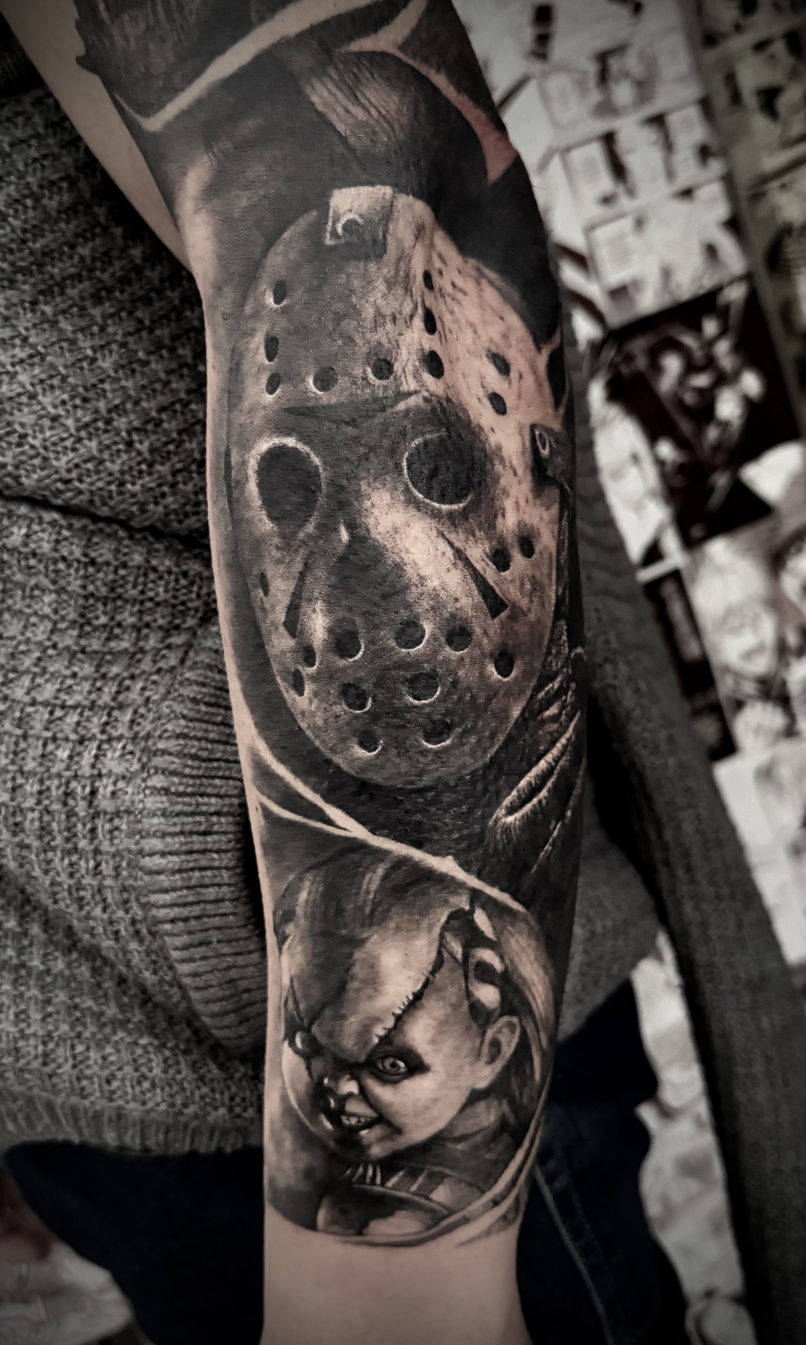 Tatuaggio realistico black and grey
