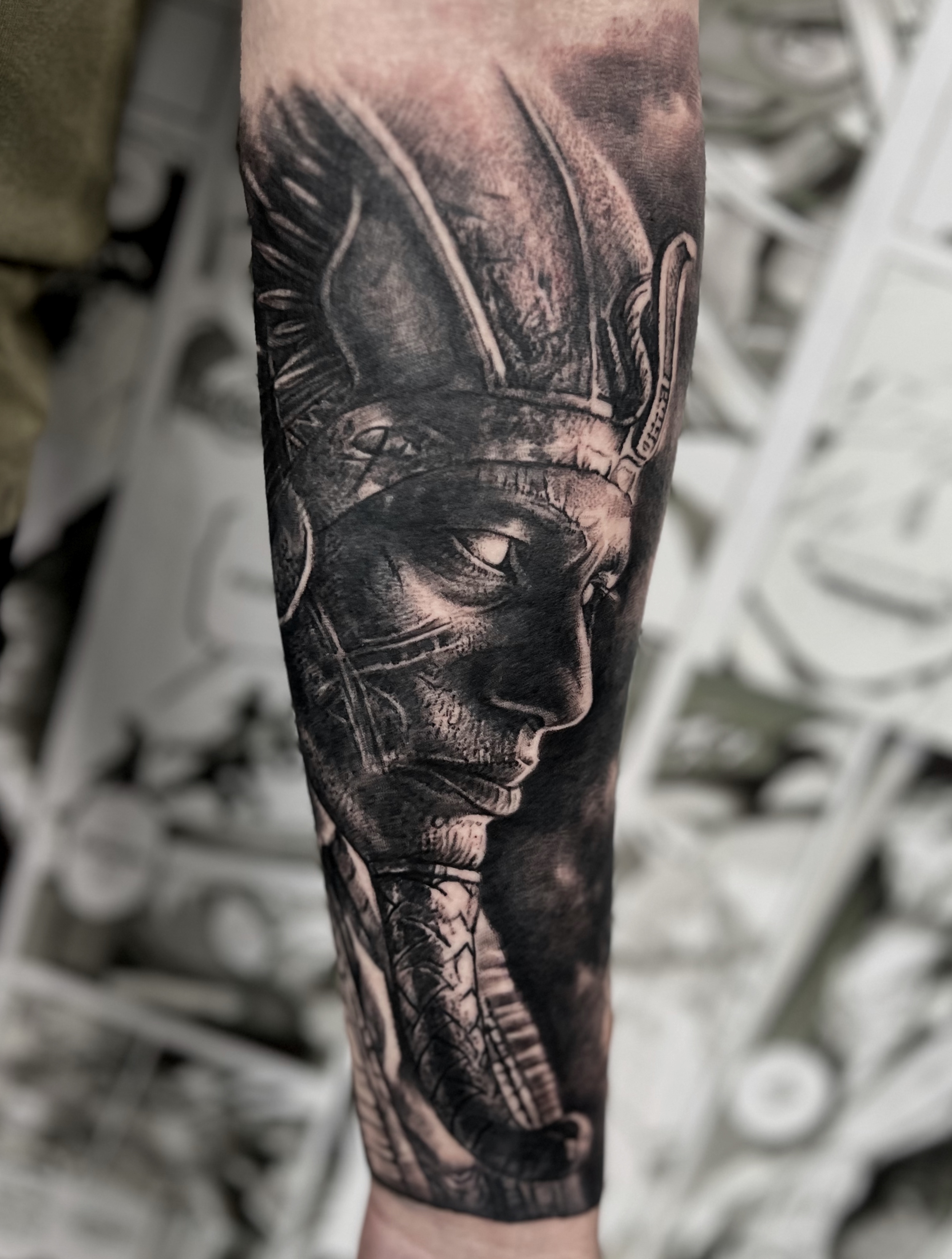 Tatuaggio realistico black and grey