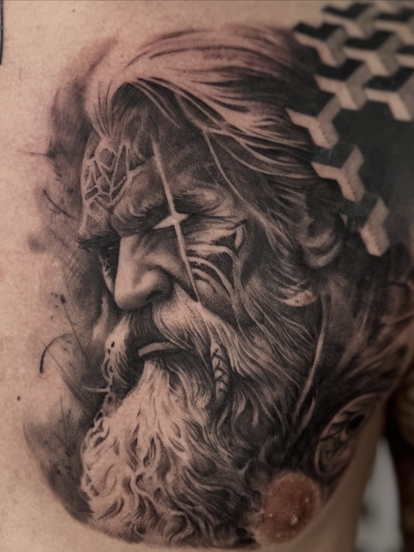 Tatuaggio realistico black and grey
